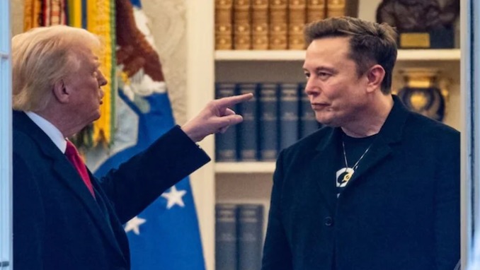 "Elon Musk during a public talk, addressing Trump-related social media regrets"